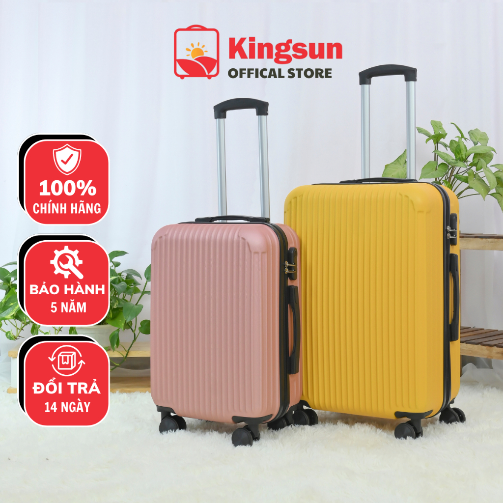 Vali du lịch KINGSUN KS218/KS155 Size 20/24 Chất Liệu Nhựa ABS Bền Đẹp Bảo Hành 5 Năm