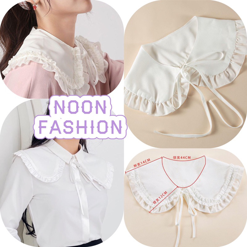 Cổ áo tháo rời phối bèo phong cách tiểu thư ,vintage [Siêu Thị Sv]
