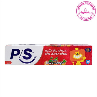 Kem đánh răng PS cho bé từ 2 đến 6 tuổi hương dâu và trái cây