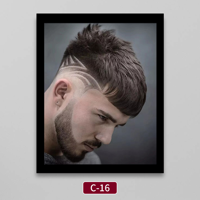 Tranh salon tóc nam barbershop treo tường nhiều mẫu trang trí cửa hàng tóc chất liệu vải canvas nhập khẩu đã có khung