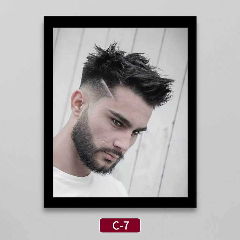 Tranh salon tóc nam barbershop treo tường nhiều mẫu trang trí cửa hàng tóc chất liệu vải canvas nhập khẩu đã có khung