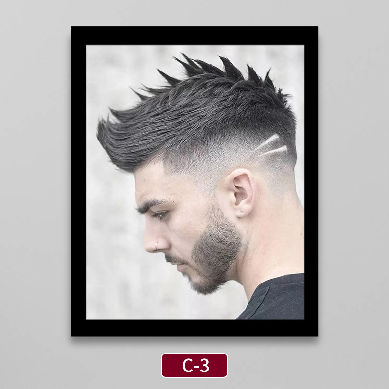 Tranh salon tóc nam barbershop treo tường nhiều mẫu trang trí cửa hàng tóc chất liệu vải canvas nhập khẩu đã có khung