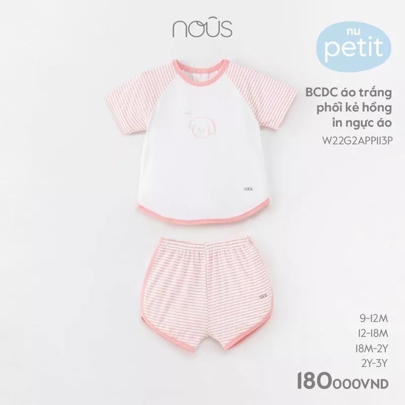 Bộ cộc tay cài vai Nous petit