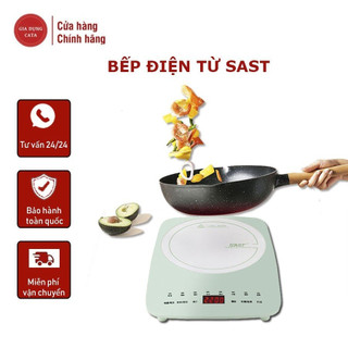 Bếp từ sast 2200w,bếp điện từ, bếp từ đơn cao cấp đa chế độ nấu, mặt kính ceramic chống nóng, chống trầy