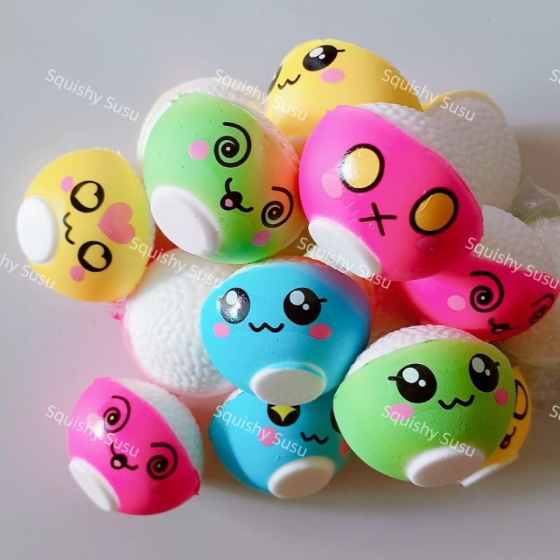 Squishy Móc Khóa Chén Cơm Mini Icon Đáng Yêu