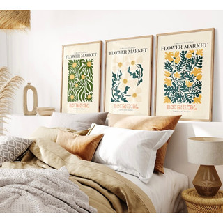 BỘ 3 tranh canvas hoa cao cấp đủ size(tặng khung+đinh)