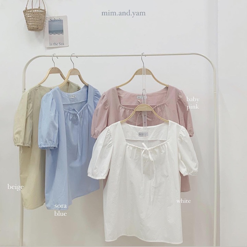 Áo thô nơ rút 4 màu