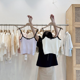Áo 2 dây len mịn dáng croptop