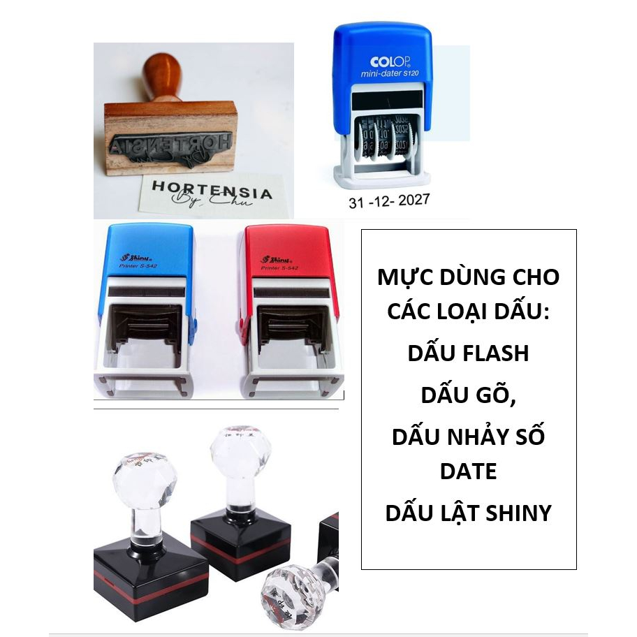 Mực đóng dấu Flash chai to bám dính tốt trên mặt phẳng PP, PE , HDPE, PVC , VẢI , NẮP HỘP XÔI PS , LY TRÀ SỮA PET , NHÔM