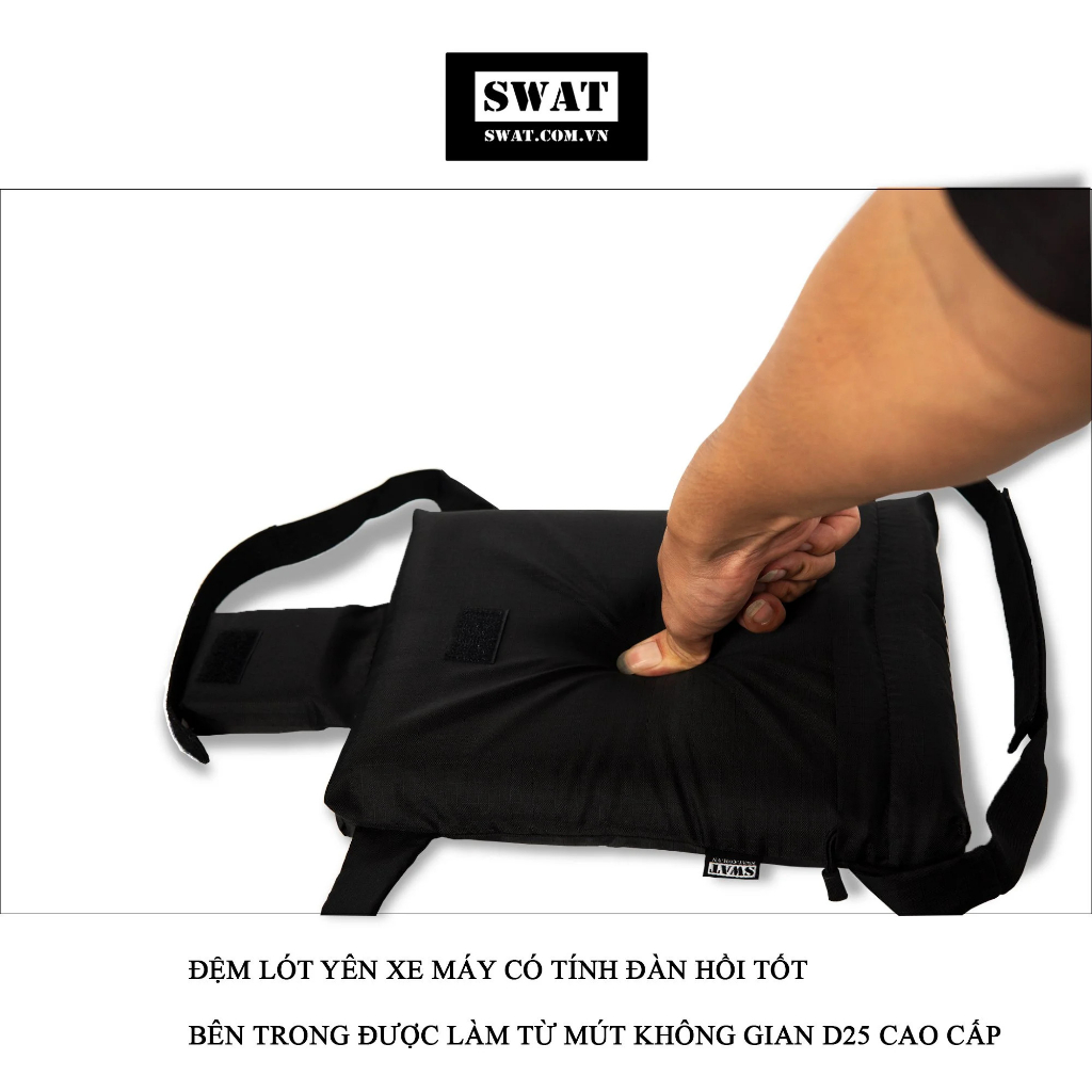 Đệm lót yên xe máy Swat, chống mỏi, chống nước, chống trơn trượt - BikerSaiGon