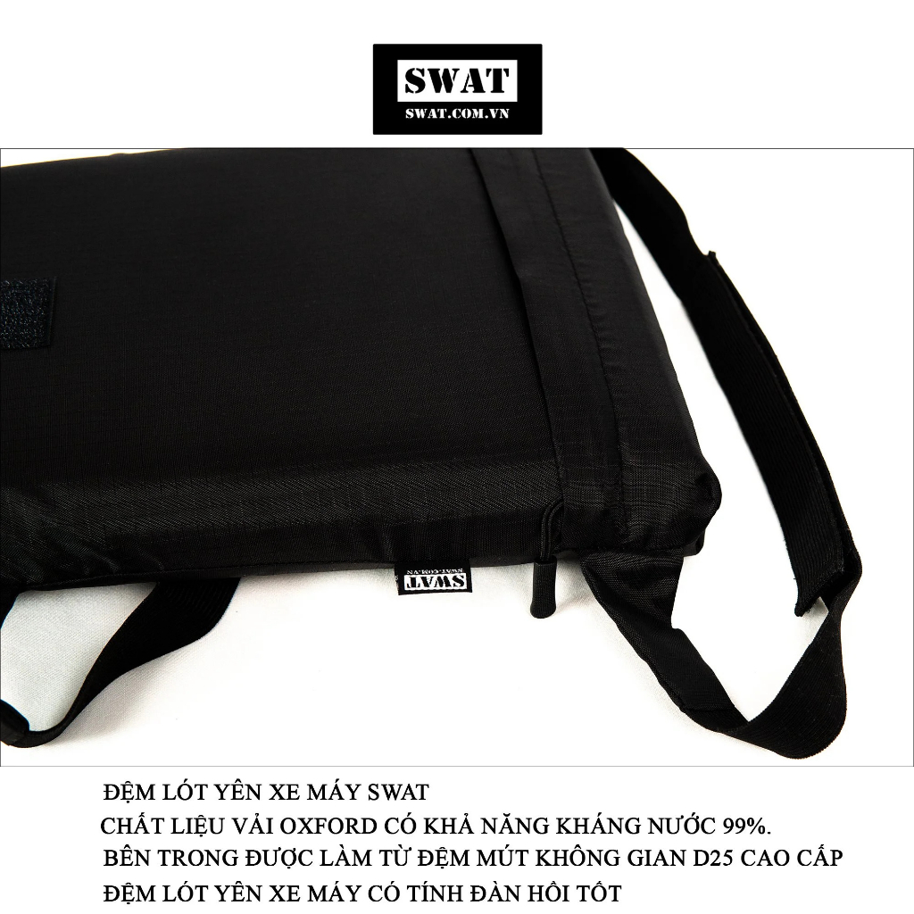 Đệm lót yên xe máy Swat, chống mỏi, chống nước, chống trơn trượt - BikerSaiGon