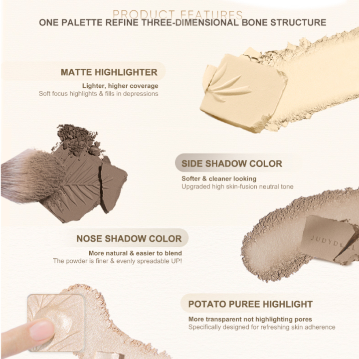 Phấn Bắt Sáng Kèm Tạo Khối JUDYDOLL - Hàng Chính Hãng - Siêu Tự Nhiên Lâu Trôi Chống Nước 9g