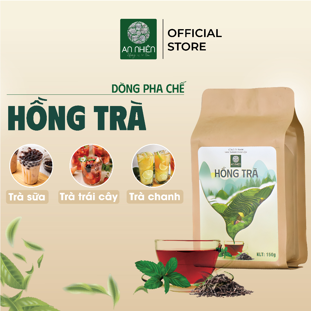 Hồng Trà Nguyên Liệu Pha Trà Sữa Trà Trái Cây Trà Chanh túi 150g