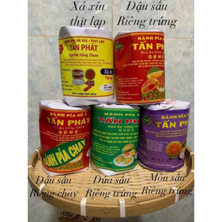 Bánh pía xưa gói giấy Tấn Phát nhân đậu xanh sầu riêng trứng muối 350g/cây