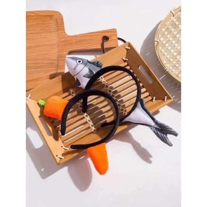 Bờm tóc hình dễ thương cà rốt, cá thu