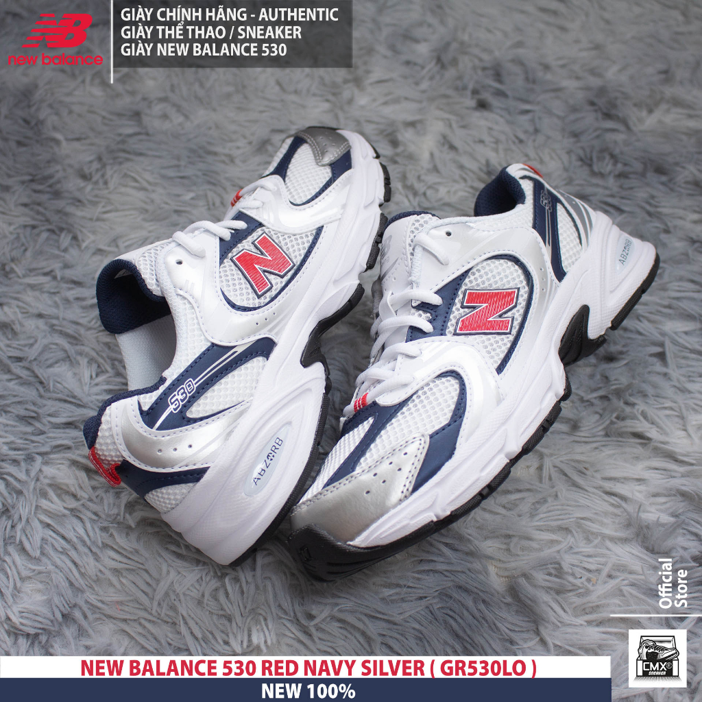 Giày New Balance 530 RED NAVY SILVER  - REAL AUTHETIC 100%