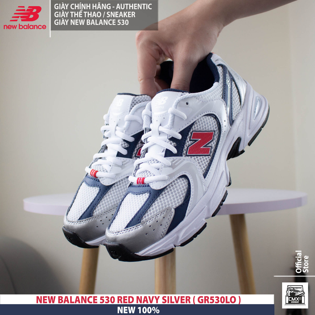 Giày New Balance 530 RED NAVY SILVER  - REAL AUTHETIC 100%