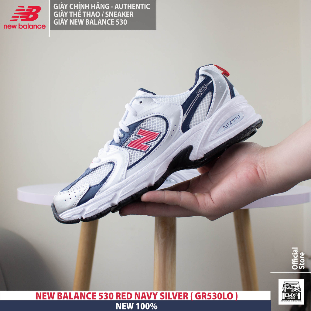 Giày New Balance 530 RED NAVY SILVER  - REAL AUTHETIC 100%