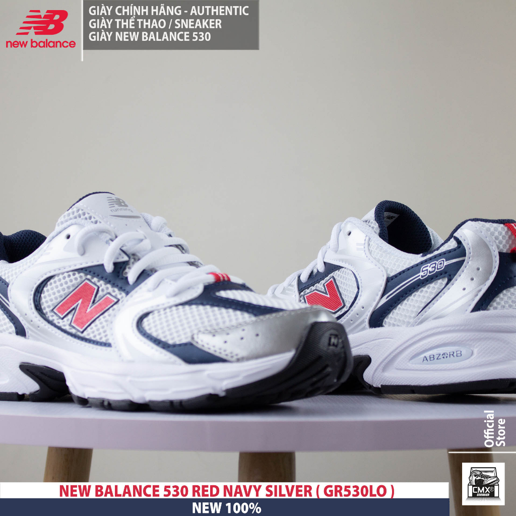 Giày New Balance 530 RED NAVY SILVER  - REAL AUTHETIC 100%