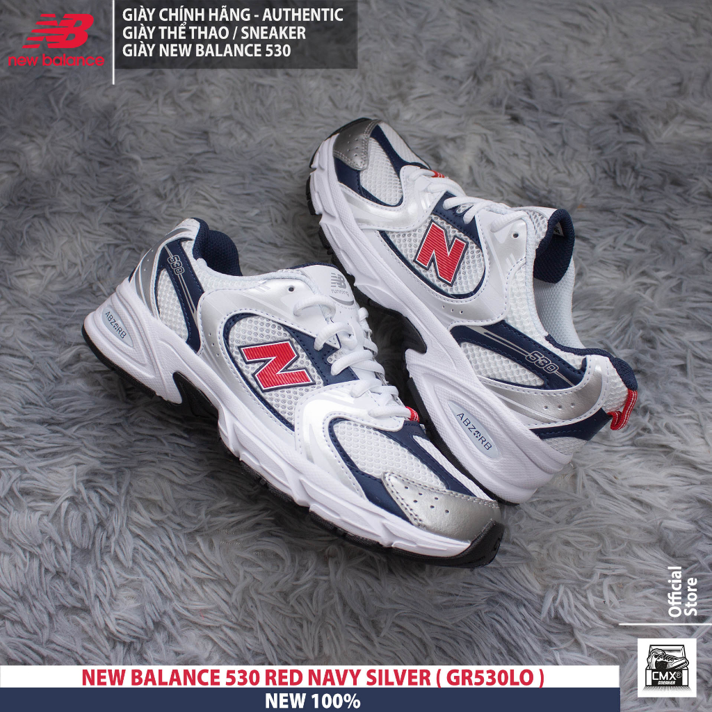 Giày New Balance 530 RED NAVY SILVER  - REAL AUTHETIC 100%
