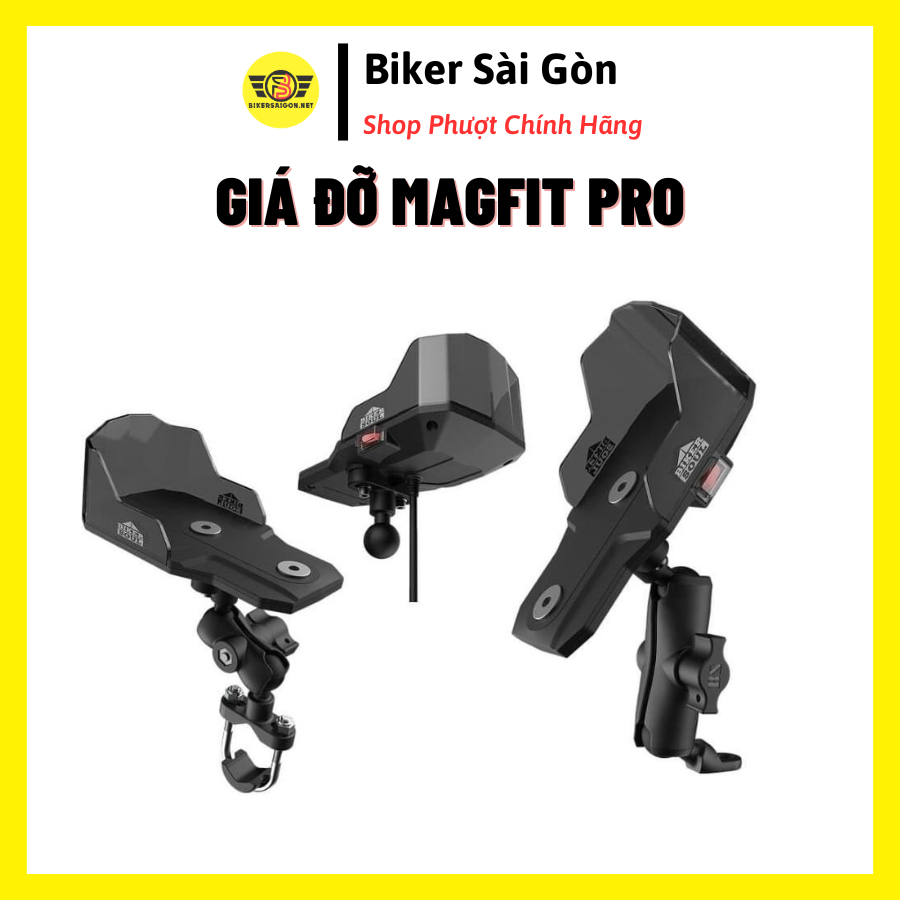 Giá Đỡ Điện Thoại Xe Máy Magfit Bikersoul Pro Ghi Đông Chân Kính Sạc - BikerSaiGon
