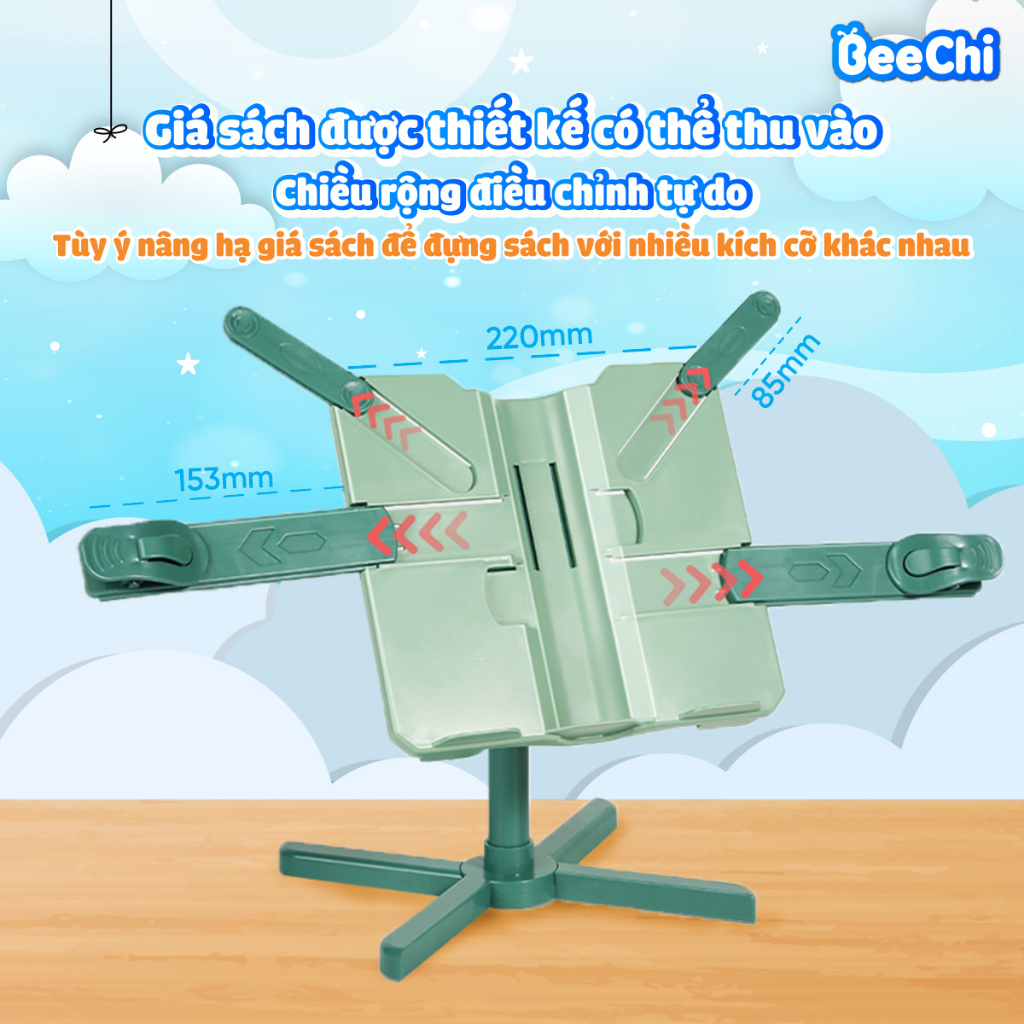 Giá đỡ sách - Kẹp sách để bàn, chống cận, gù lưng cho bé.