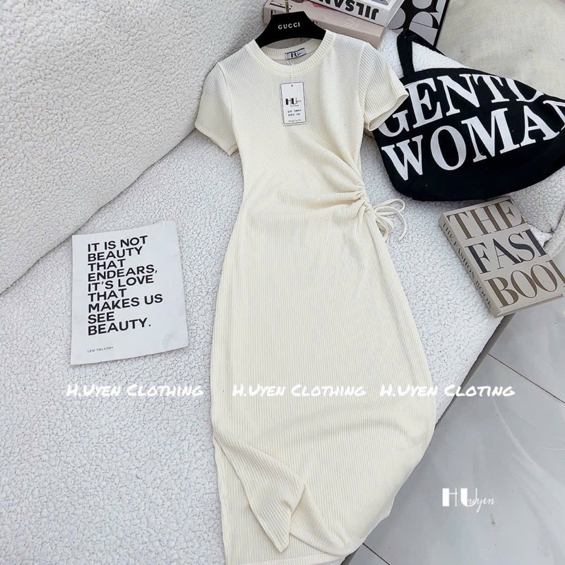 Đầm body khoét eo hàng Qc loại 1