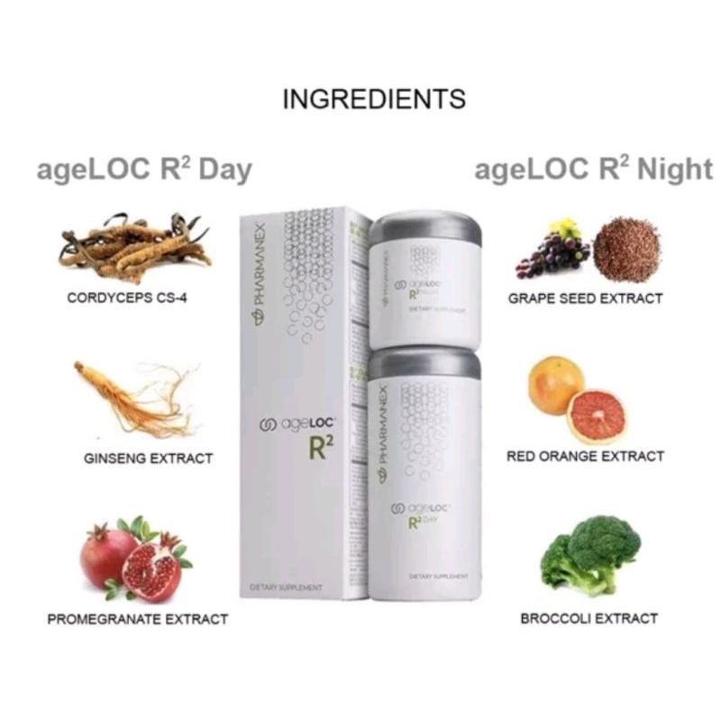 Ageloc R2 nuskin Ngày và đêm thải độc và chống lão hóa.