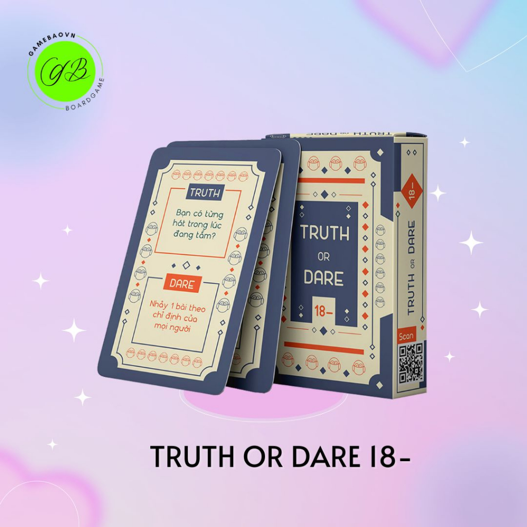 Bộ bài True Dare 18-, bộ bài ver trường lớp dành cho học sinh