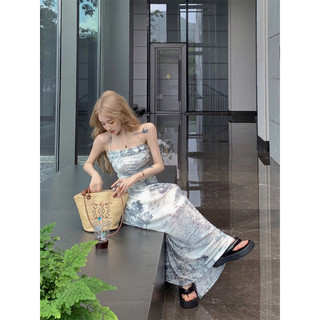 ( ORDER ) VÁY DÁNG DÀI HOẠ TIẾT CÚP NGỰC