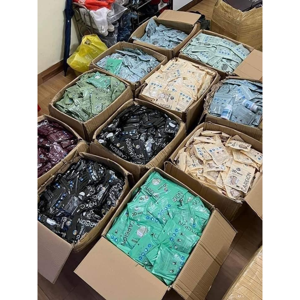 Set 100 Chiếc Khẩu Trang 3D Nhập Khẩu Th.ái L.an hãng CAREION