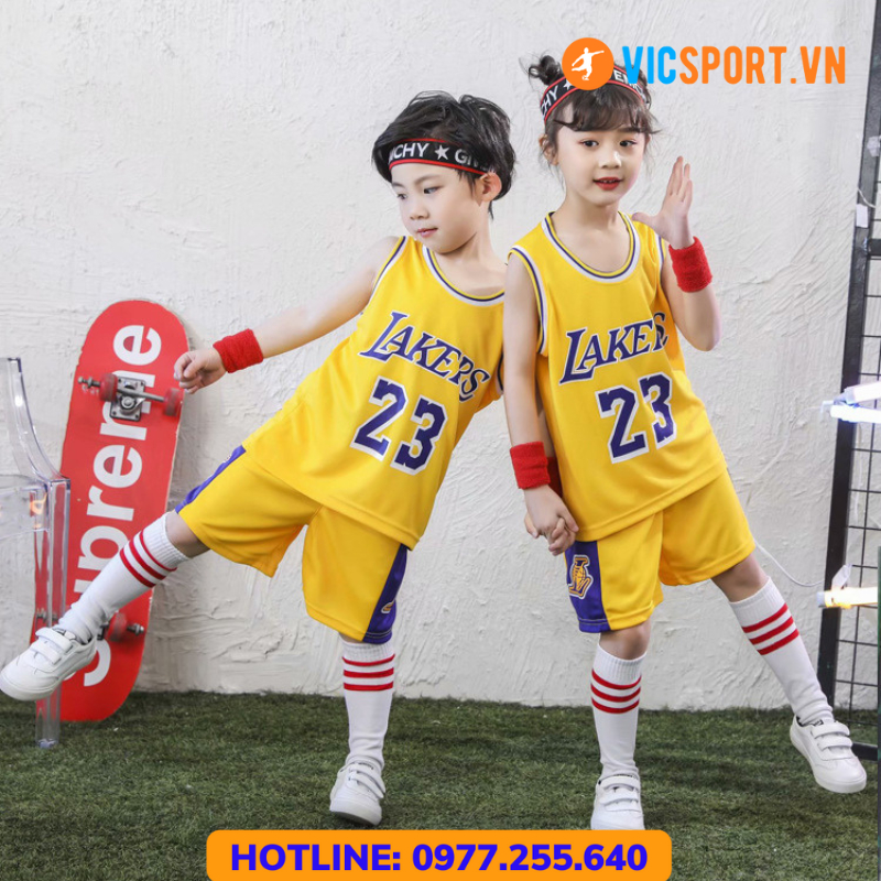 Bộ Quần Áo Bóng Rổ Trẻ Em Bulls Đủ Màu Loại 1 Cao Cấp,Thoáng Mát, Thấm Mồ Hôi - Vicsport