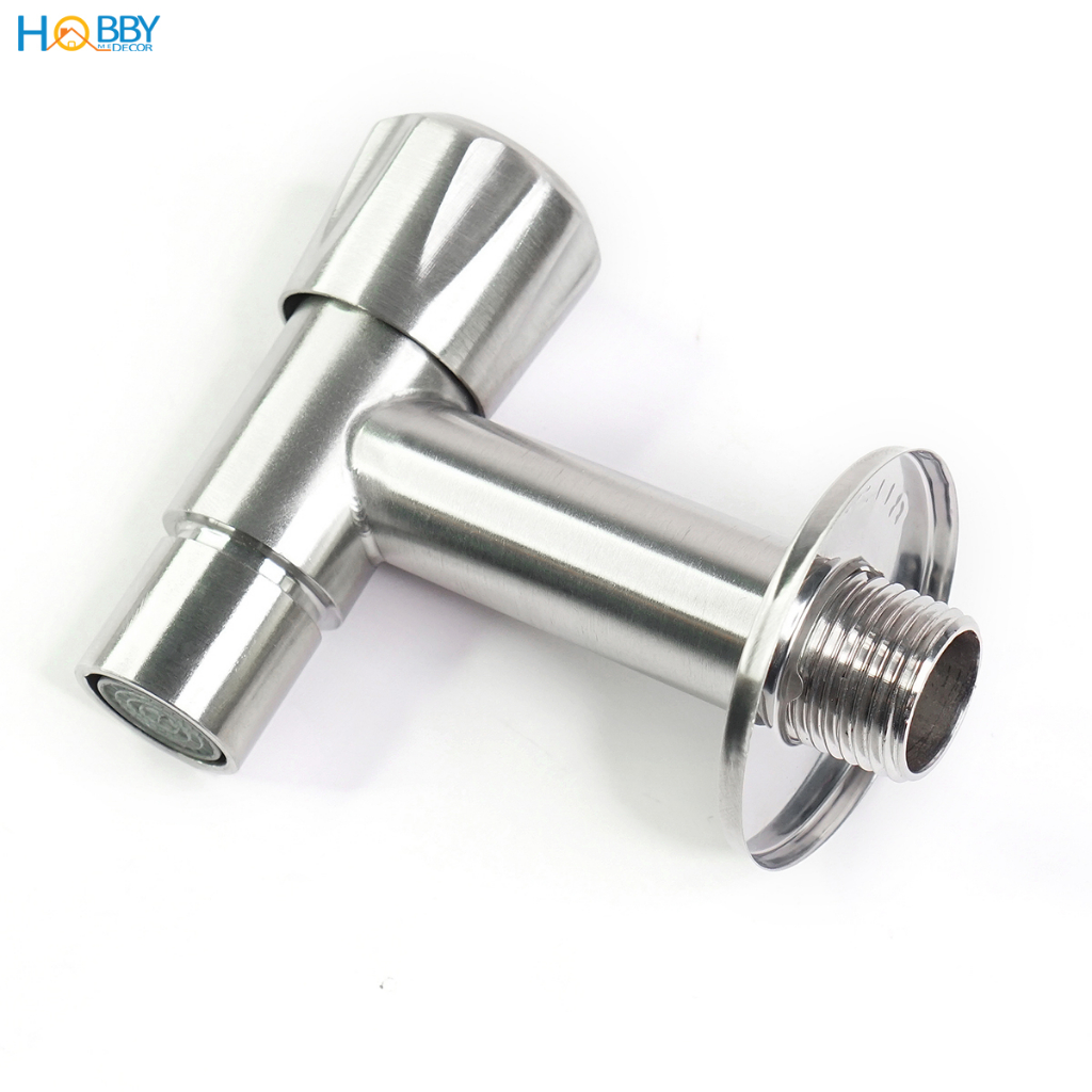 Vòi xả hồ cấp nước máy giặt Hobby Home Decor VIN3 - chuẩn Inox 304 - 2 loại tùy chọn