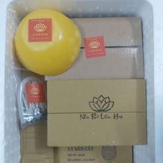 Combo Nguyên liệu làm nến bơ đài sen dâng phật 30 ly - Lienhoa