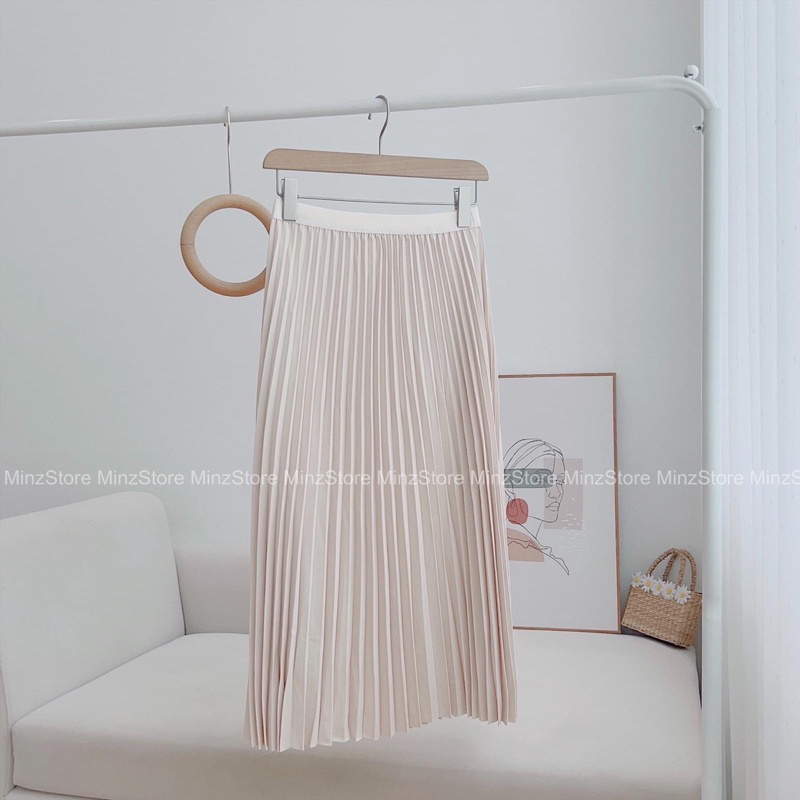 Chân váy dập li dáng dài MINZ STORE