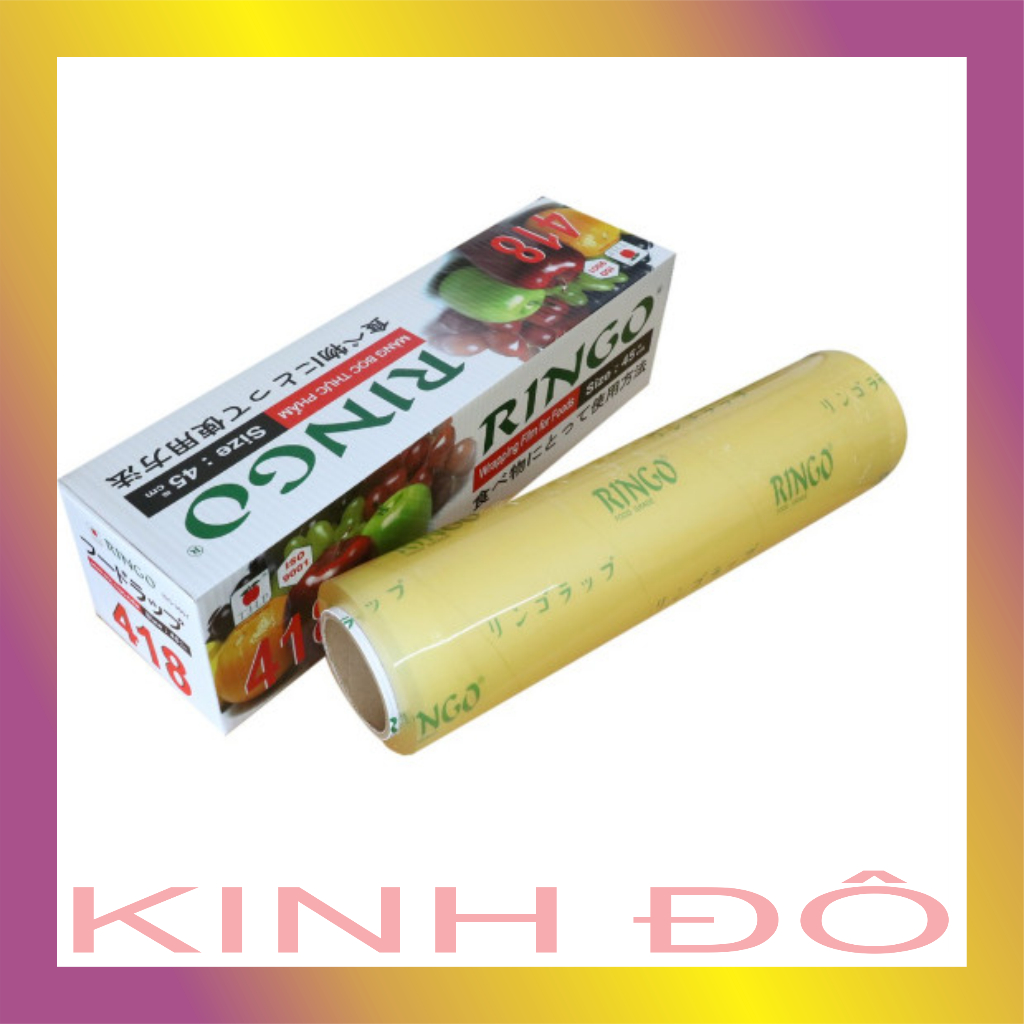 Màng bọc thực phẩm Ringo 45cm x 418 co giãn chịu nhiệt dùng được trong lò vi sóng