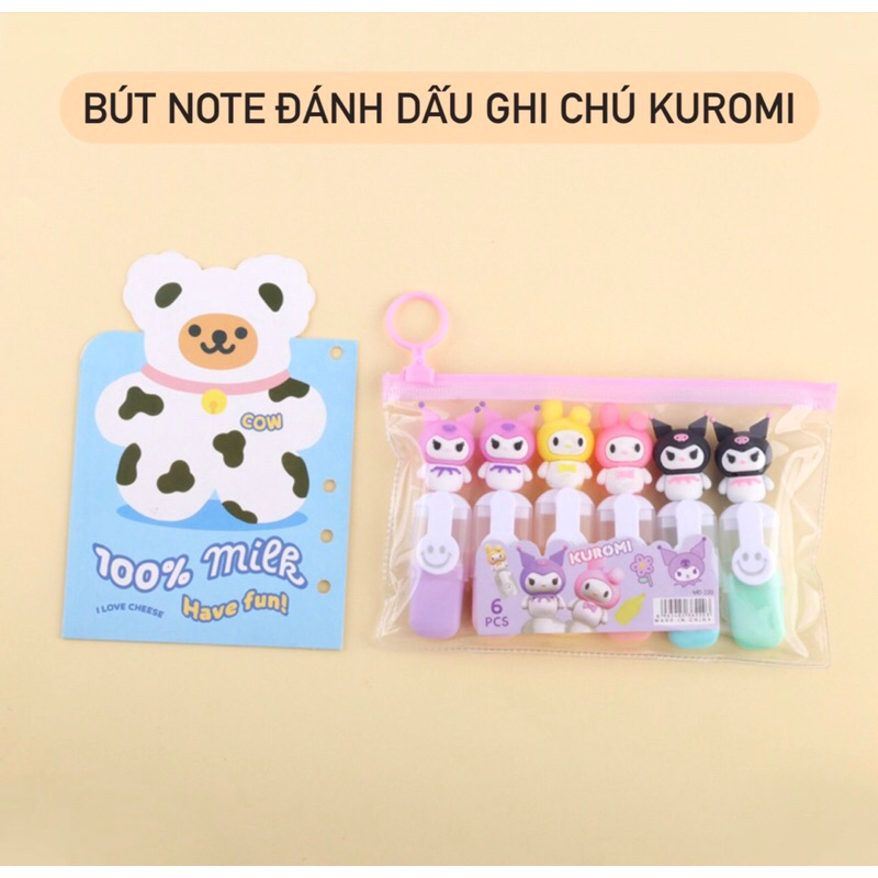 Bút dạ quanh đánh dấu Kuromi xinh xắn