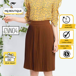 Chân váy xếp ly MQ BOUTIQUE dáng trên gối cao cấp công sở nữ váy ly nhỏ
