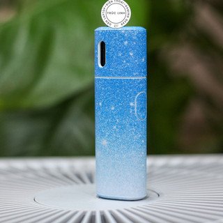 Miếng dán skin cho Avocado Baby Vaptio Pod Kit mẫu Xanh trắng lấp lánh