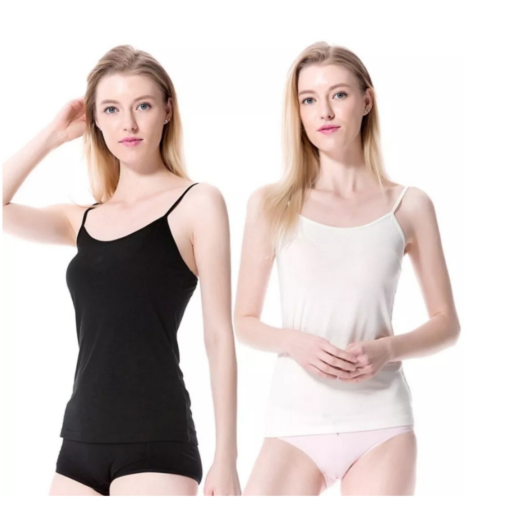 Combo 2 Áo hai dây, Áo thun nữ, Áo thun 2 dây, Áo thun cotton co giãn, Áo mặc trong vest A2D