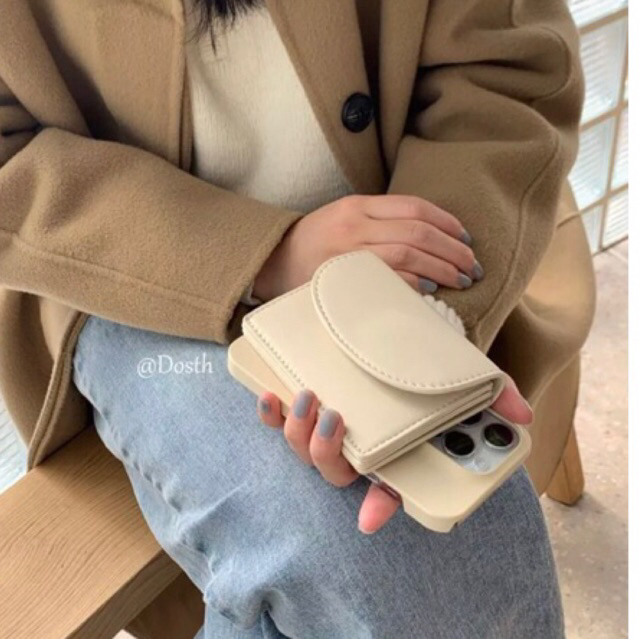 VÍ CẦM TAY BASIC HÀN MÀU BẠC