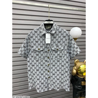 Áo Sơ mi nam GC họa tiết thêu cực nét tay ngắn phong cách trẻ trung chuẩn form