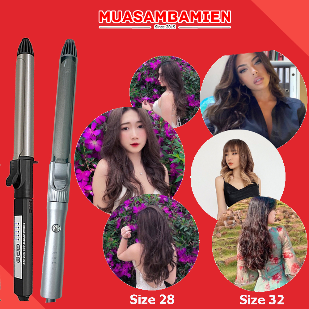 Máy uốn tóc xoăn lọn cao cấp Hàn Quốc KOREMI NA-886 Chỉnh nhiệt chuẩn salon tóc xoay trục 360 độ