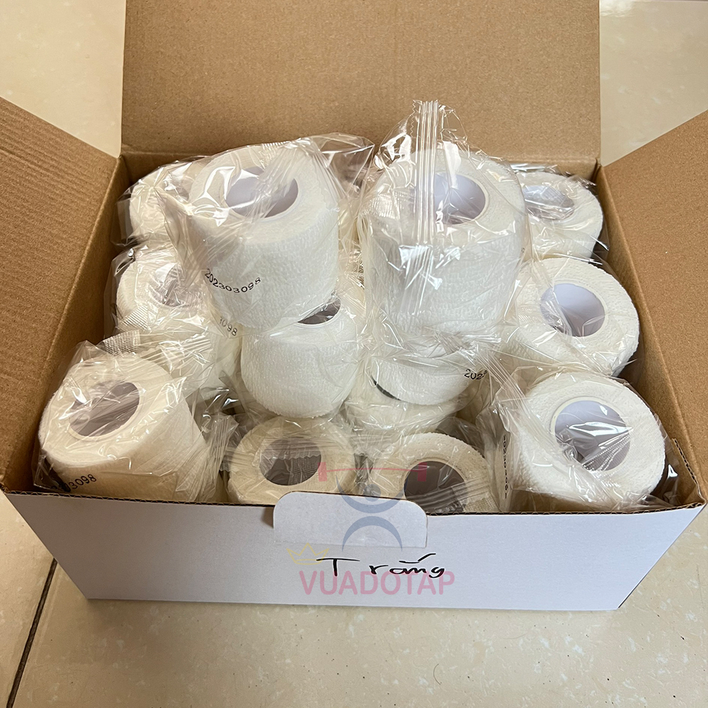 Hộp 24 Cuộn Băng Keo Thể Thao 5cmx450cm, Băng Cuốn Khớp Tự Dính