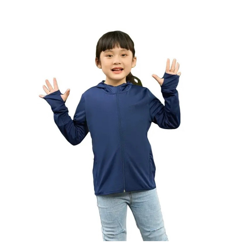 Áo chống nắng dáng ngắn chất liệu thông hơi kim cương siêu thoáng mát