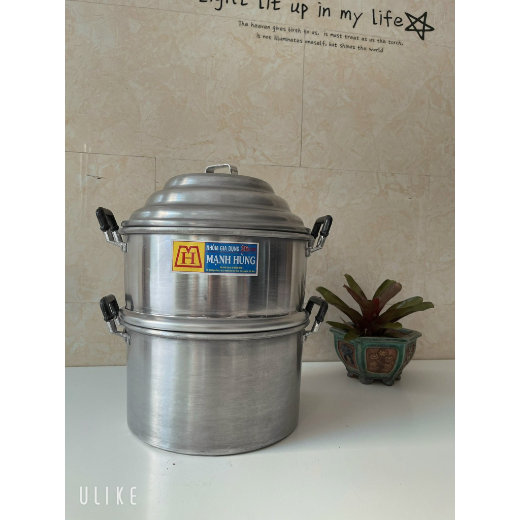 Chõ đồ xôi, hấp xôi 15kg, 20kg  Mạnh Hùng,hàng dày dặn,nhôm bóng sáng