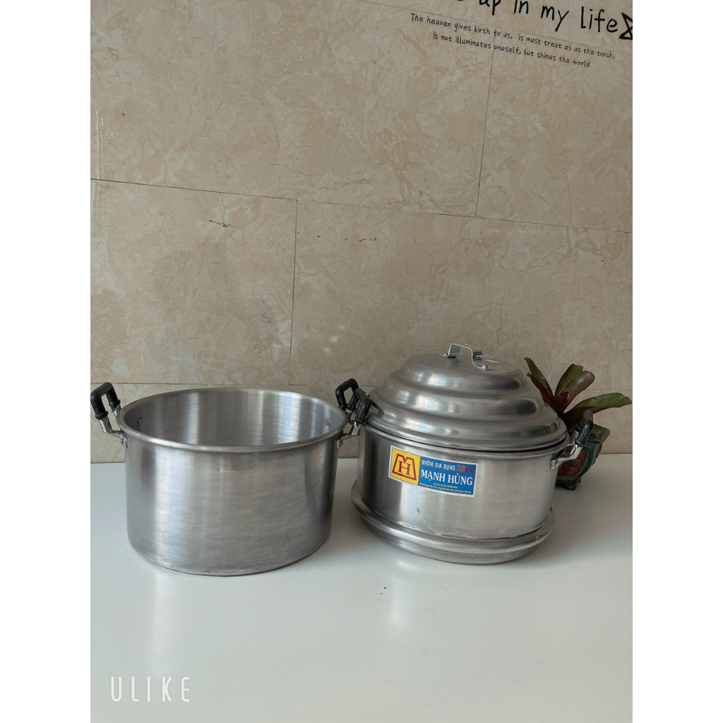 Chõ đồ xôi, hấp xôi 15kg, 20kg  Mạnh Hùng,hàng dày dặn,nhôm bóng sáng