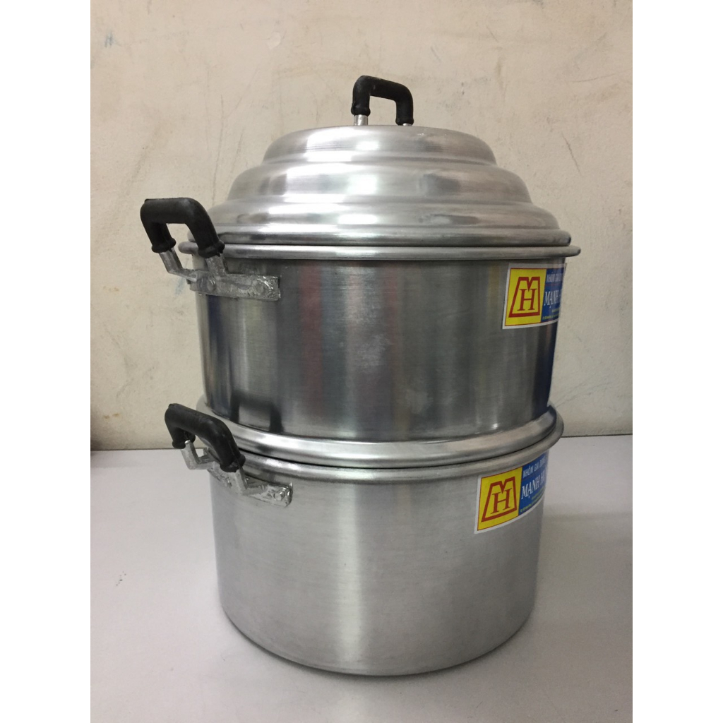 Chõ đồ xôi, hấp xôi 15kg, 20kg  Mạnh Hùng,hàng dày dặn,nhôm bóng sáng