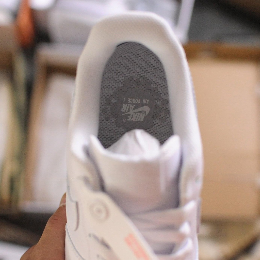 Giày Nike_Trắng AF1, Giày Air Force 1 Full Trắng Nam Nữ Hàng Đẹp Full Box, Giày sneaker trắng nam nữ siêu hot dễ phối đồ