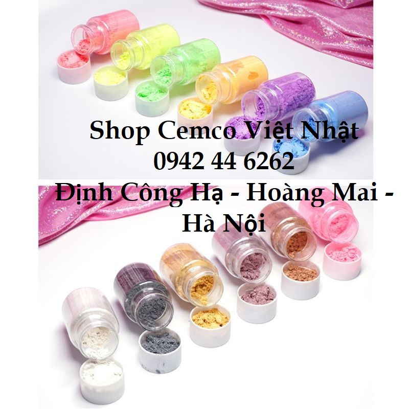 Bộ 36 màu nhũ hạt mịn đóng chai làm đồ handmade